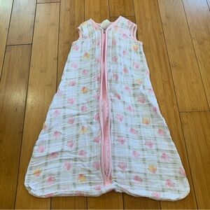 Halo Pink Elephant Muslin Sleeveless Sleep Sack